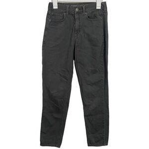 American Eagle Grey Wash Mom Jeans